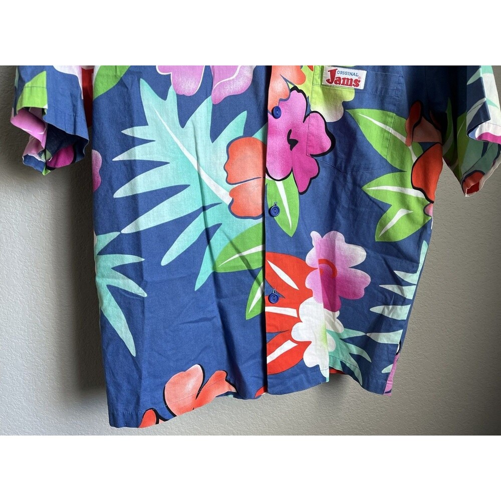 Vintage Surf Line Hawaii ORIGINAL JAMS Men's M Button Down Floral Hawaiian Shirt - Picture 3 of 8